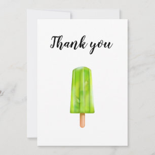 Thank you kiwi popsicles greeting card. card
