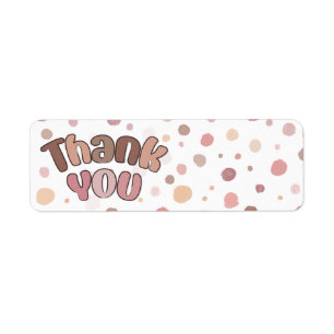 Thank you label