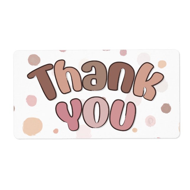 Thank you  label (Front)