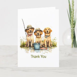 Thank You Labrador Retriever Dogs Fishing