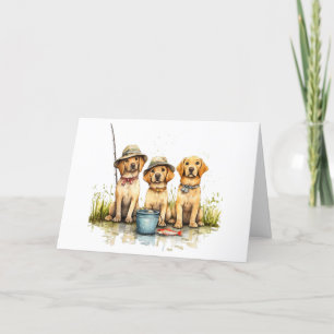 Thank You Labrador Retriever Dogs Fishing