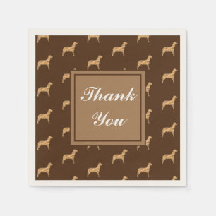 Thank You Large Dog Pattern Appreciation Napkins