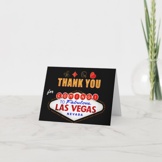 Thank You - Las Vegas Sign Fabulous Casino Night (Front)