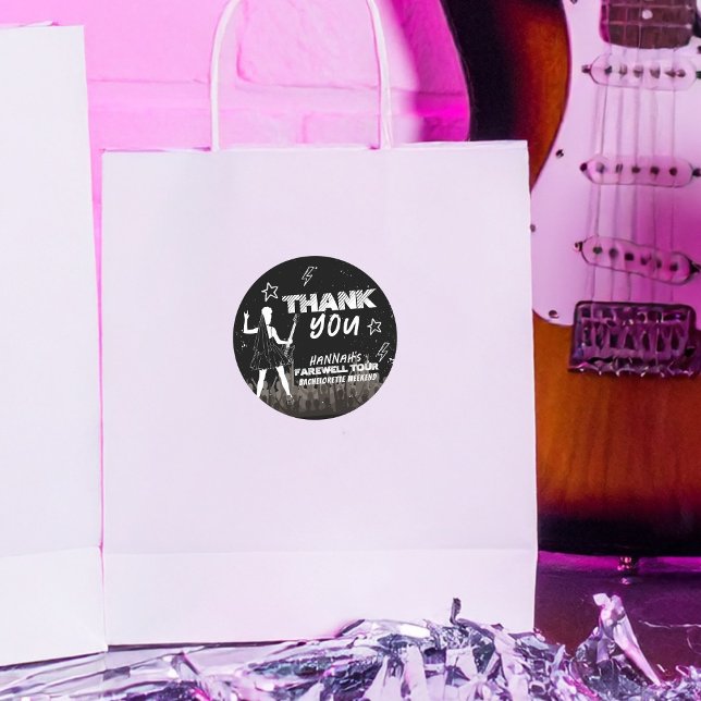 Thank you Last Tour Punk Rock Bachelorette Classic Round Sticker (Creator Uploaded)