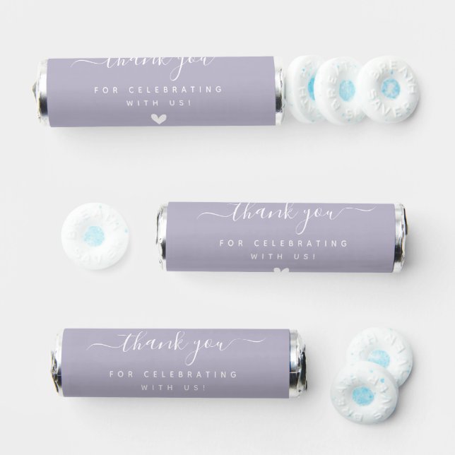 Thank You - Lavender Wedding Breath Savers® Mints (Assorted)