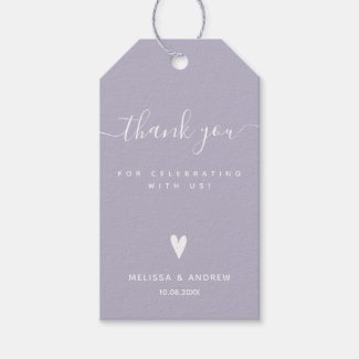 Thank You - Lavender Wedding Favor Gift Tags