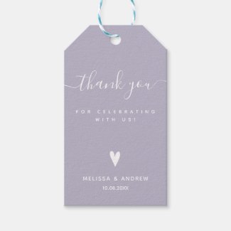 Thank You - Lavender Wedding Favor Gift Tags
