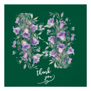 Thank you lavennder Glossy Poster
