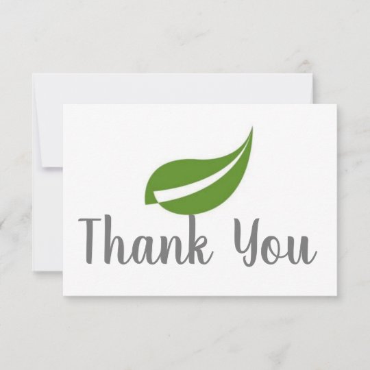 Thank You Leaf Card | Zazzle.com