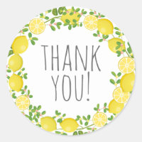 Thank You Lemon Classic Round Sticker