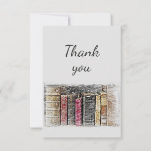 Thank You Library Books Reader Help Volunteer Card