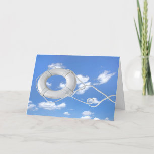 Thank You life ring in sky Card