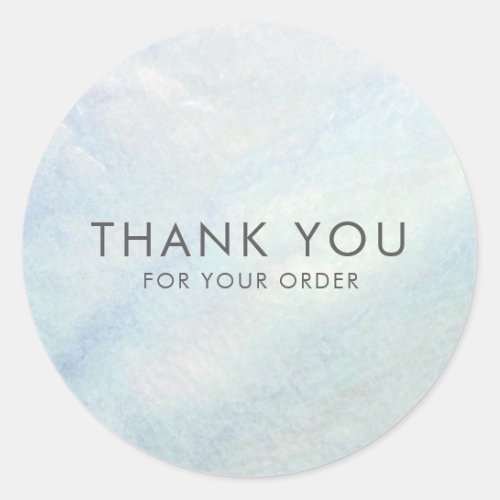 Thank You Light Blue Shell Mother of Pearl Classic Round Sticker