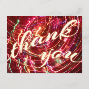 thank you light party postcard