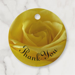 Thank You Light Yellow Rose Photo Appreciation Favor Tags