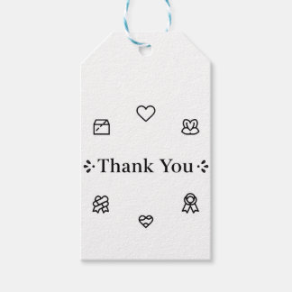 Thank You Line Art Classic   Gift Tags