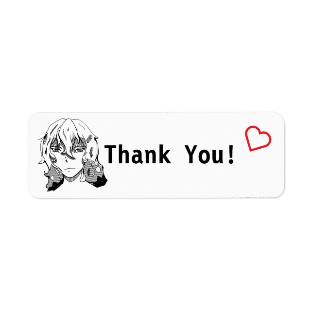 Thank You lineart ❤️ Label (Front)