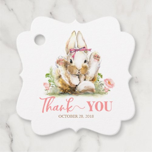 Thank You Little Bunny Birthday Party Favor Tags