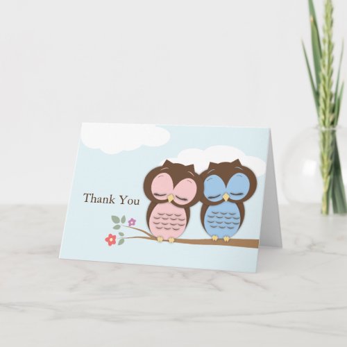 Thank You Little Owls Card