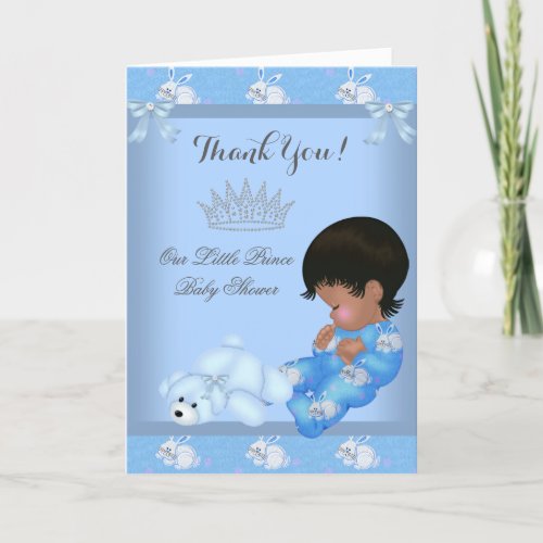 Thank You Little Prince Baby Shower Boy Blue AM