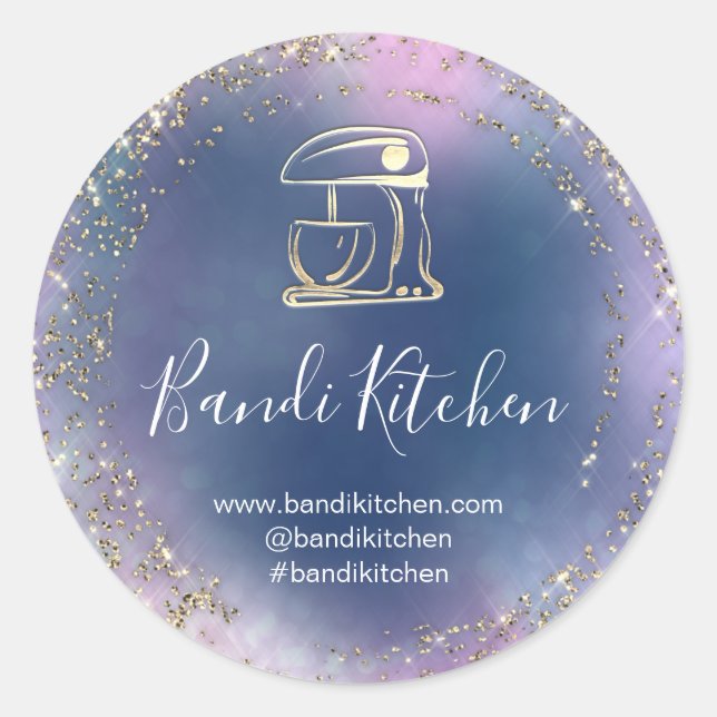 Thank You Logo Kitchen Cooking Chef Bakery  Classic Round Sticker (Front)