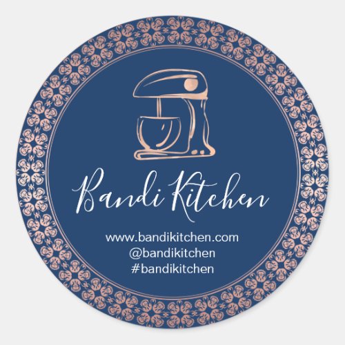 Thank You Logo Kitchen Cooking Chef Online Shop Classic Round Sticker