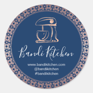 Thank You Logo Kitchen Cooking Chef Online Shop Classic Round Sticker