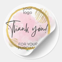 Thank You logo  Pink and Gold