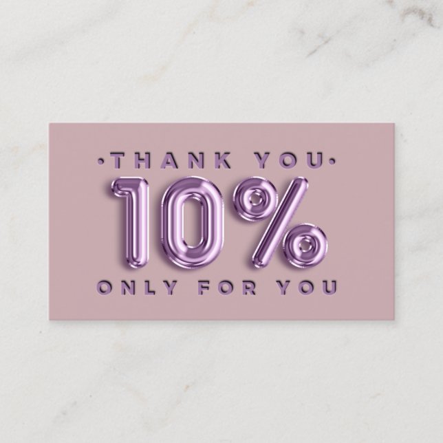 Thank You Logo QRCODE 10%OFF Discount Code Insert (Front)