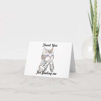 Thank You -looking After Cat by artistjandavies at Zazzle