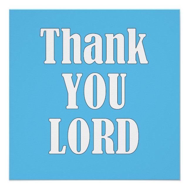 THANK YOU, LORD, POSTER (Front)