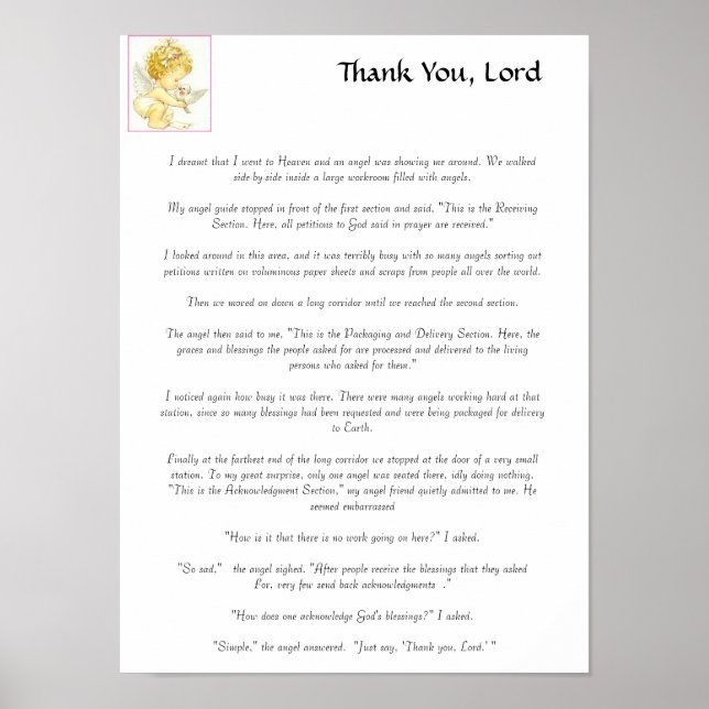 Thank You, Lord Poster (Front)
