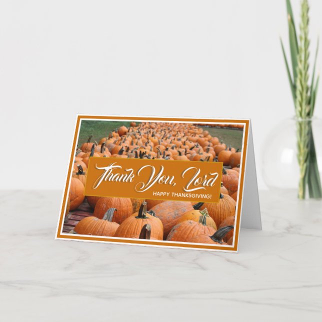 THANK YOU, LORD Psalm 106 Thanksgiving Celebration Holiday Card (Front)