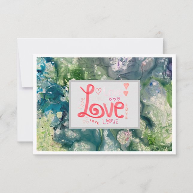 Thank You Love Flat Card 3.5" x 5"  (Front)