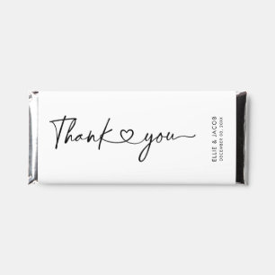 Thank You Love Heart Hershey Bar Favors