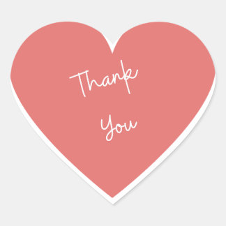 Thank You Love Heart  Sticker