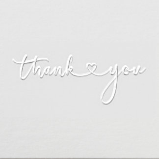 Thank You Love Heart Typography Embosser