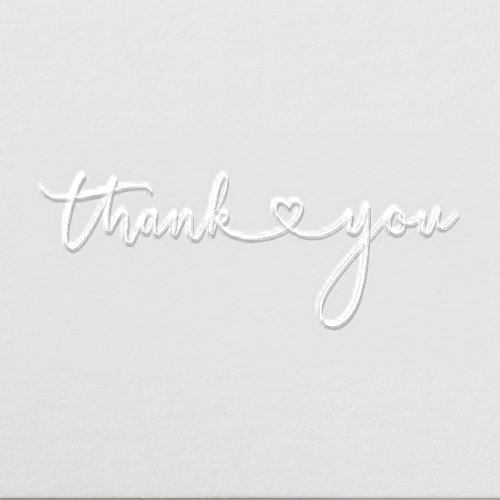 Thank You Love Heart Typography Embosser