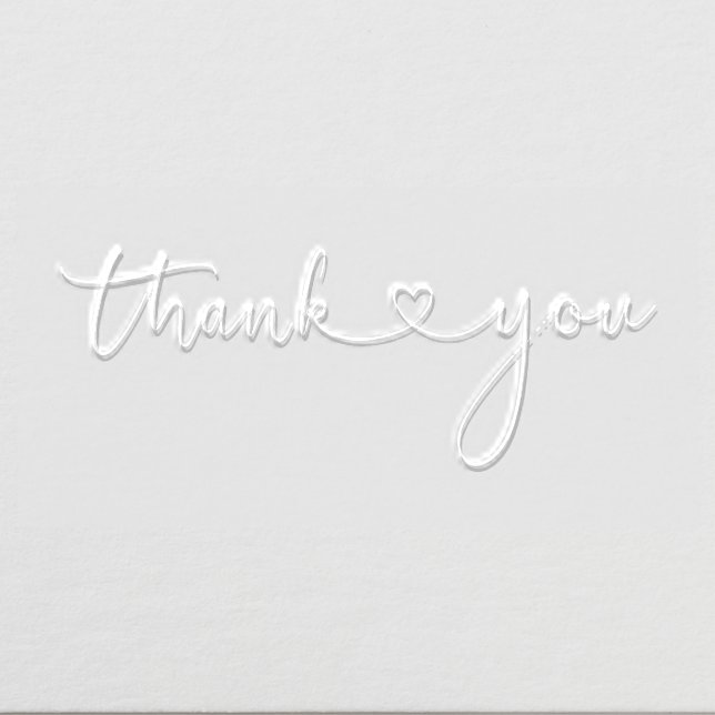 Thank You Love Heart Typography Embosser (Design)
