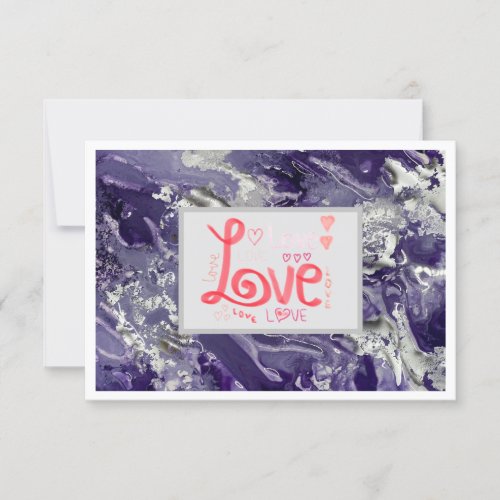 Thank You Love Notecard 35 x 5 _ Purple
