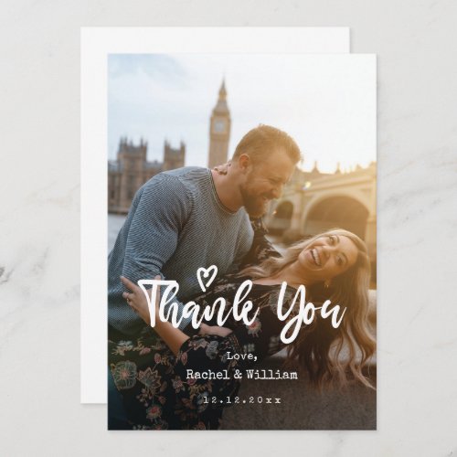 Thank You Love Wedding Thank You Cards with Photo