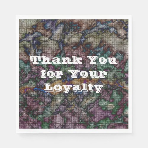 Thank You Loyal Customers Colorful Appreciation Napkins