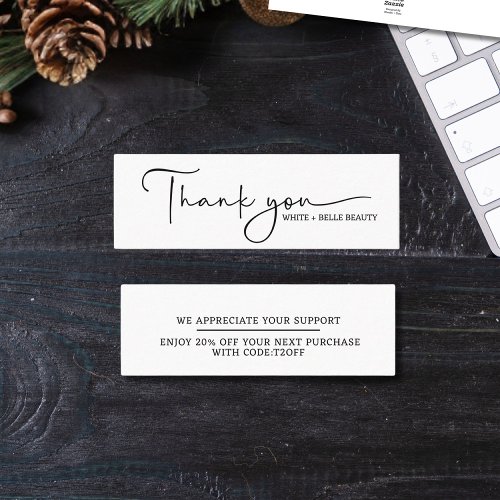 Thank You Loyalty Discount Script  Mini Business Card