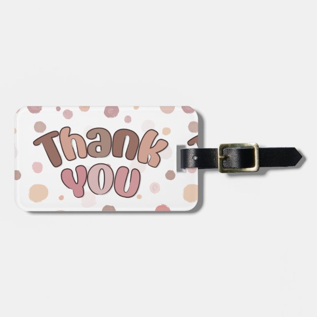 Thank you  luggage tag (Front Horizontal)