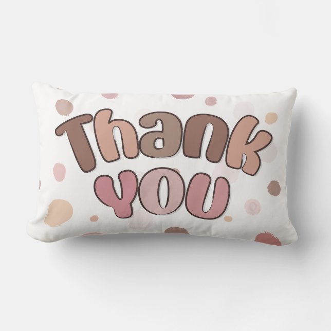 Thank you  lumbar pillow (Front)
