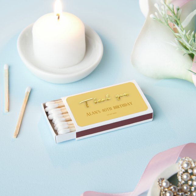 Thank you luxury golden 50 and fabulous matchboxes (Insitu)