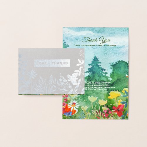 Thank You Luxury Real Foil Wedding Cards