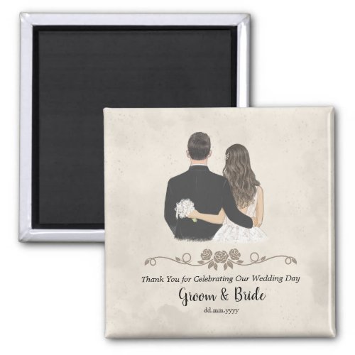 Thank You Magnet Personalized Wedding Favors