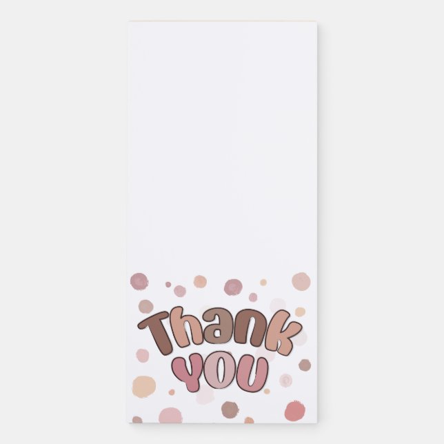 Thank you  magnetic notepad (Front)
