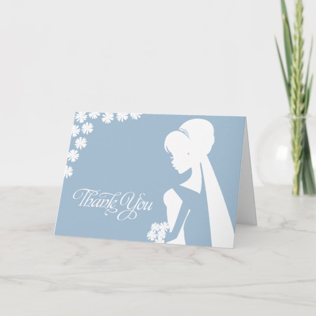 Thank You Maid of Honor Bridal Flower Wedding Card (Front)